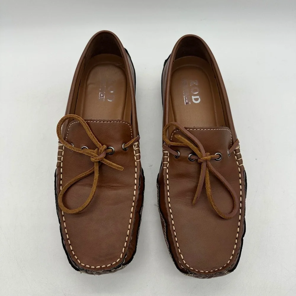 IZOD 630182 Burton Tan Smooth Mens Size‎ 9.5 M Driving Moccasin Loafer Shoes
